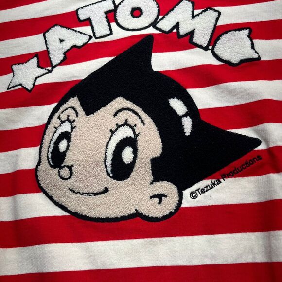 Astroboy Shirt Men's Large Red Striped Tezuka Productions Super Hero Atom Anime - Picture 4 of 16